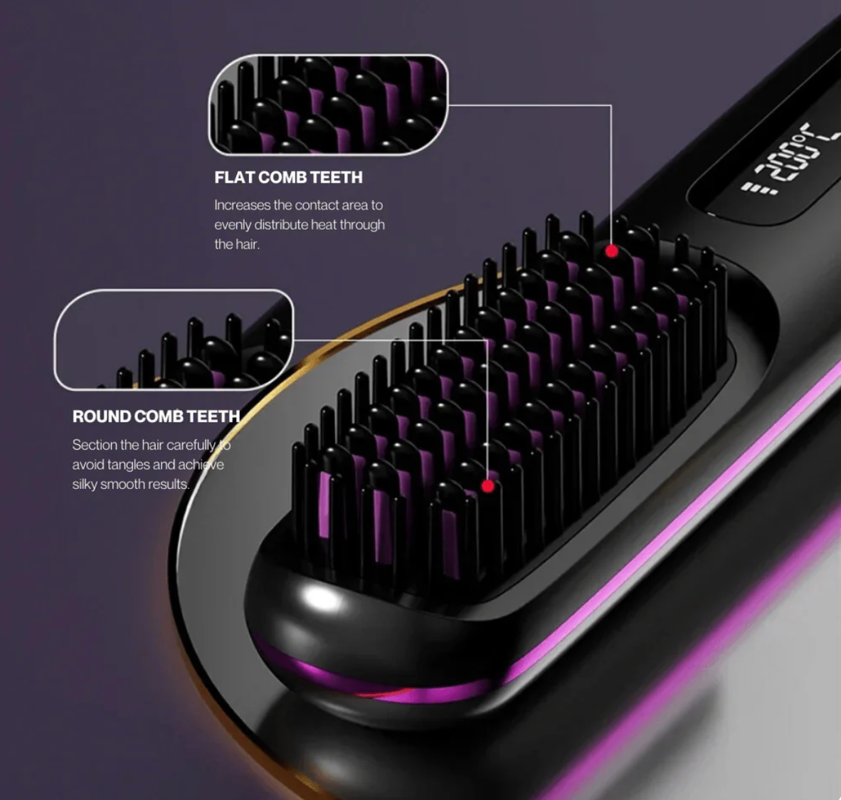 💇♀️ Cepillo para Cabello Alisador portátil